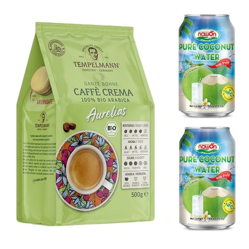 Кофе зерно и 2 кокосовые воды Кофе зерно и 2 кокосовые воды